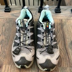 In Great Condition! Only Worn A Few Times. Solomon Shoes, Solomons Shoes, Shoes Color, Hiking Shoes, Blue Gray, Blue Grey, Athletic Shoes, Color Blue, Hiking