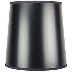 a black lamp shade on a white background