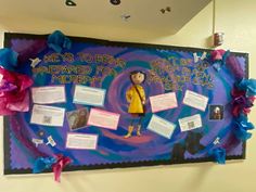 a bulletin board that has been decorated with paper flowers and information about being prepared for mother's day