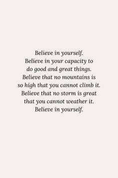 an image with the words believe in yourself on it and a black and white background