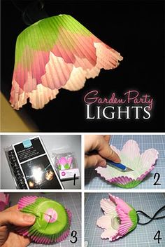 the instructions for how to make paper lanterns with flowers and butterflies on them are included in this step - by - step guide