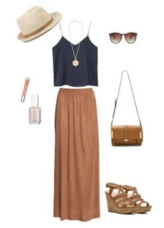 Brown Maxi Skirts, Rok Outfit, Long Outfit, Long Skirt Outfits, Rock Outfit, Trendy Skirts, Mode Boho, Brown Skirts