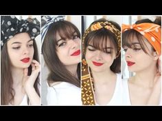 This is a guide on how to tie a headscarf. Learn how to wear a hair scarf in 4 different ways in this fun tutorial. Scarf Updo, Trendy Scarf, Natural Hair Twa, Headbands For Short Hair, Bobby Pin Hairstyles, Hair Bun Tutorial, Hair Scarf Styles, Head Scarf Styles