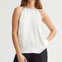 New With Tags Chic Summer Tops From H&m, H&m Spring Cami Tops, Chic H&m Summer Tops, H&m Summer Tops For Work, H&m Summer Workwear Tops, Chic H&m Summer Tank Top, Chic Summer H&m Tank Top, Chic H&m Tank Top For Summer, Elegant H&m Tops For Day Out