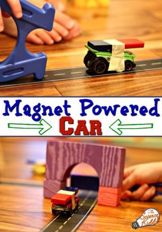 this is an image of a magnet powered car