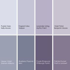 the different shades of purple are shown in this color palette, which is very similar to each