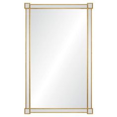 Tallulah Regency Handcrafted Gold Wood Frame Rectangular Wall Mirror 16 X 36 Mirror, 22 X 40 Mirror, Tall Rectangular Gold Mirror, Gold Mirror 36 Inch Width, Gold Mirror Bathroom 48", Rectangular Notched Gold Mirrors, 51x30 Mirror, 24x40 Wall Mirror, Gold Rectangular Mirror