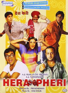 Hera Pheri (2000) Brazil Movie, Good Comedy Movies, Full Mon, Imdb Movies, Bollywood Posters, Indian Movies