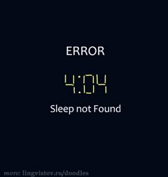 the words error and sleep not found are displayed