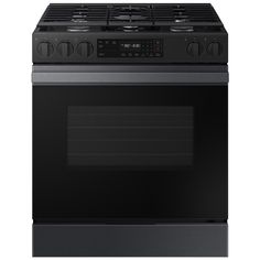 a black stove top oven on a white background