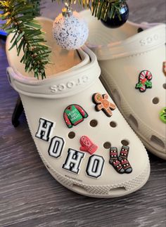 Shoes, crocs, crocs shoes, charms, shoe charms, jibbitz,crocs jibbitz, holiday, Christmas, Christmas theme, merry Christmas Crocs Jibbitz, Christmas Crocs Shoes, Crocs Decorations, Winter Crocs, Croc Jibbitz Ideas, Christmas Outfit Inspiration, Gift Baskets For Him, Fun Christmas Party Games