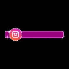 a purple ribbon with an instagram button on it