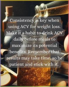 Here are some tips for using ACV to help lose belly fat🍎弄擄 1️⃣ Start by incorporating apple cider vinegar into your daily routine. You can mix one to two tablespoons of ACV with a glass of water and drink it before meals. 2️⃣ Consistency is key when using ACV for weight loss. Make it a habit to drink ACV daily before meals to maximize its potential benefits. Remember that results may take time, so be patient and stick with it. 3️⃣ While ACV may help with weight loss, it’s essential to follo... Glasses Of Water, Burning Calories, Healthy Balanced Diet, Consistency Is Key, Glass Of Water, Whole Grains, Natural Diy, Lean Protein