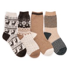 Pull on MUK LUKS Women's Holiday Boot Socks for all day warmth and comfort in fun, seasonal patterns! These cozy boot socks are the perfect luxurious touch for cold weather outfits, and you'll stay comfy all day thanks to their flexible fit. Machine wash on gentle cycle, no bleach, tumble dry low heat. Multiple colors and patterns in each pack 4 pair pack 64% Polyester, 32% Acrylic, 3% Wool, 1% Spandex Holiday Boots, Wedge Dress Shoes, Cabin Socks, Summer Sock, Weather Outfits, Holiday Socks, Cozy Boots, Suede Slippers, Knitted Slippers