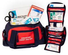 Be prepared for emergency evacuations or natural disasters with the Disaster First-Aid kit from HART Outdoor. The handy bag makes it easy to grab and go if you need to load up and leave quickly First Aid Kit Items, Wilderness First Aid, Safety And First Aid, Emergency Evacuation, Go Bags, Kit Bag, Aid Kit, Life Well Lived, First Aid Kit