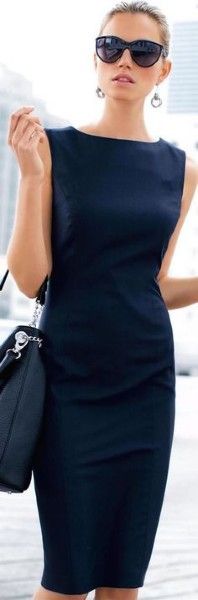 Bing Navy Dress Outfits, Meeting Outfit, Scarf Casual, Pin Up Dresses, Summer Dress Outfits, Summer Fashion Outfits, Style Chic, Classy Dress, Trendy Dresses