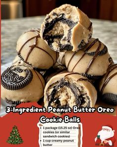 Peanut Butter Balls Easy, Oreo Cookie Balls, Peanut Butter Balls Recipe, Cookie Balls, Peanut Butter Oreo, Fluff Desserts, Butter Balls, Homemade Candy, Cookie Ball