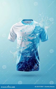 Ocean Jersey Design, Sports Jersey Design Blue, Sports Jersey Design Men, Tshirt Jersey Design Ideas, Cool Jersey Design, Unique Jersey Design, Sports Jersey Design T Shirts, Jersey Design Sublimation, Soccer Kit Design