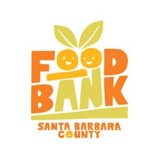 the food bank logo is shown in orange and green colors, with an image of two rabbits