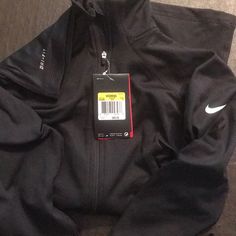 Nwt Nike Pro 3/4 Zip, Long Sleeve With Thumb Holes, Dry Fit Nike Tops Women, Nike Air Hoodie, Nike Tank Tops, Black Long Sleeve Shirt, Half Zip Sweatshirt, Quarter Zip Sweatshirt, Black Zip Ups, Nike Tees, Running Tops