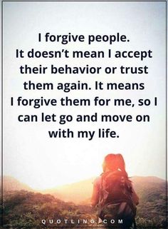 a person sitting on top of a hill with the words i forgot people it doesn't mean i accept their behavior trust them again