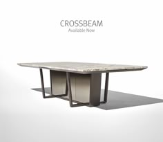 the cross beam table is available in several colors and sizes, including black or white marble