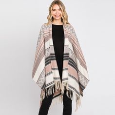 Details Size : 55" X 63" Material : 100% Polyester Poncho Coat Cape, Blanket Cardigan, Indian American, Plaid Poncho, Poncho Wrap, Poncho Shawl, Kimono Duster, Fringed Poncho, Hooded Poncho