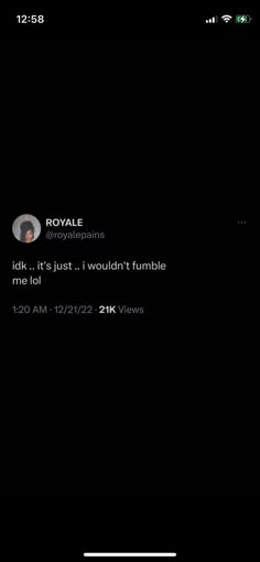 an iphone screen with the text royale on it and someone's tweeting