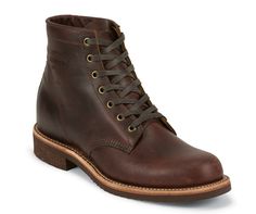 Chippewa 6' Cordovan Service Boot M25CD from Schott NYC. Price USD 275 Chippewa Boots, Gentlemen Style, Boot Stand, Red Wing Boots, Mens Boots Casual, Classic Clothing, Mens Fashion Edgy, Work Boots Men, Motorcycle Outfit