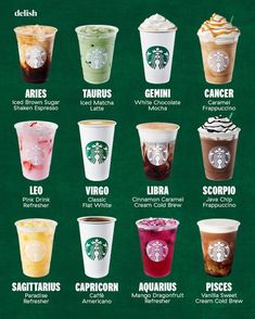 starbucks drinks with different flavors and names