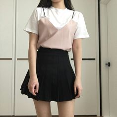 ♡ pinterest // sadwhore ♡ Shirt Black Skirt Outfit, Black Skirt Outfit, Yes Style