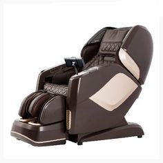 Osaki Maestro LE Massage Chair in Brown  #zerogravitymassagechair #massagechair Heated Rollers, Roller Design, Track Roller, Leg Rest, Hot Stone Massage, Usb Outlet