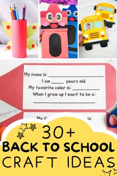 the back to school craft ideas for kids