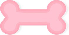 a pink dog bone shaped object on a white background