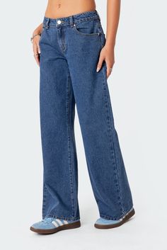 Raelynn Washed Low Rise Jeans – edikted High Waist Relaxed Fit Denim Jeans, Casual Flare Jeans With Standard Cut Leg, Casual Denim Flare Jeans With Standard Cut Leg, Visionary Fashion, Low Waisted Jeans, Jeans Pacsun, Low Waist Jeans, Jeans Low Rise, Cute Pants