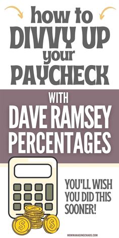 how to diyw up your paycheck with dave ramsey percentages you'll wish you did this soon