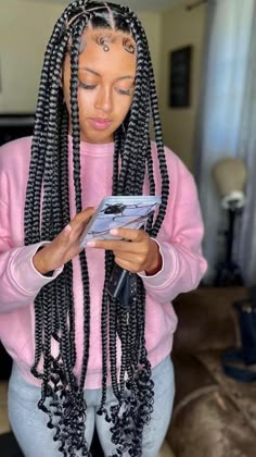 Braids Cornrows, Jumbo Box Braids, Goddess Braids Hairstyles, Natural Hairstyle, Braided Styles, Long Box Braids, Cute Braided Hairstyles