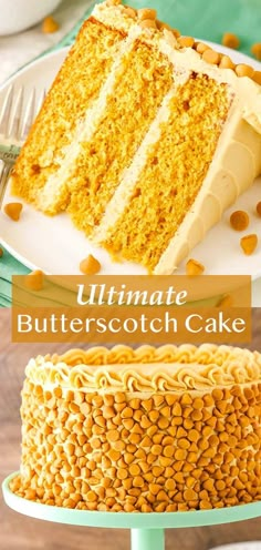 the ultimate butterscotch cake recipe is so easy to make and it's delicious