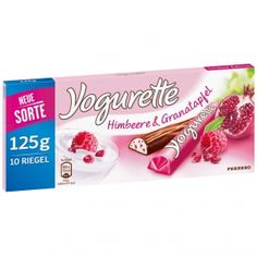 yogurte bar with raspberries and chocolate