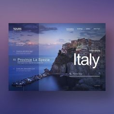 an image of the website for tourism company italy, which has been designed to look like it