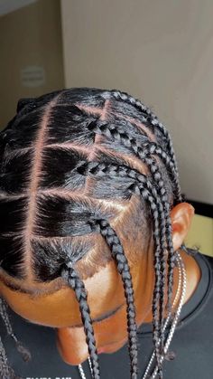 Knotless Braids On Natural Hair, Mens Box Braids, Braids On Natural Hair, Cornrow Braids Men, Mens Twists Hairstyles, Braids For Men, Hair Braid Designs