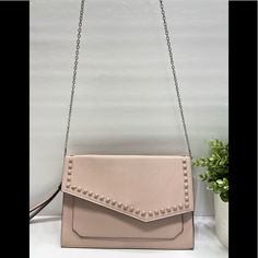 New Steve Madden Studded Clutch Crossbody Bag Purse Blush Pink Dt607710 Brand New With Tag On 100% Authentic Measurement: Approx 11”X7.5”X0.5” Interior: 7 Slip Pockets With Magnetic Closure Exterior: Studded On The Front, ‘Steve Madden’ Logo On The Back Pink Crossbody Evening Bag With Chain Strap, Pink Crossbody Shoulder Bag For Party, Pink Mobile Phone Clutch Bag, Formal Pink Crossbody Shoulder Bag, Blush Rectangular Bag For Parties, Pink Crossbody Evening Bag With Detachable Strap, Feminine Crossbody Shoulder Bag For Party, Chic Pink Evening Bag With Chain Strap, Pink Mobile Phone Evening Pouch Bag