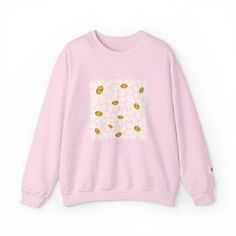 Everyone loves a comfy sweatshirt in the fall. Check out this adorable funky print and let that inner babbs turn outter ;) Check out the cute little flower on the left sleeve 🌼 .: 50% cotton, 50% polyester.: Medium-heavy fabric (8.0 oz/yd² (271.25 g/m²)).: Loose fit.: Sewn-in label.: Runs true to size Spring Graphic Print Crew Neck Sweater, Spring Graphic Print Relaxed Sweater, Trendy Cozy Fit Cotton Sweater, Spring Cartoon Print Sweatshirt, Cute Oversized Long Sleeve Sweatshirt, Spring Cartoon Print Long Sleeve Sweatshirt, Long Sleeve Cartoon Print Sweater For Spring, Oversized Cotton Sweater With Cartoon Print, Oversized Cotton Cartoon Print Sweater