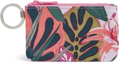 Vera Bradley Women's Recycled Lighten Up ReActive Zip ID Case Wallet Nurse Badge Holders, Rfid Blocking Wallet, Rfid Wallet, Water Repellent Fabric