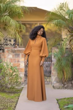 Hourglass Style, Puff Sleeve Maxi Dress, Modest Dresses Fashion, Chique Outfits, Elegant Dresses Classy, Classy Dress Outfits