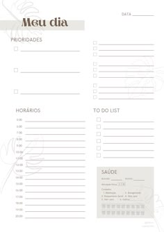 Planeje o seu dia Agenda Digital, Bullet Journal Minimalist, Planner Doodles, 2023 Planner, Work Planner