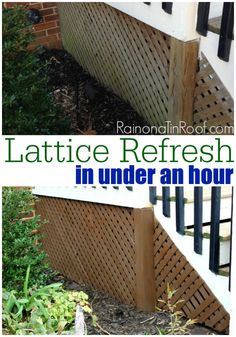 lattice refreshh in under an hour with text overlaying the image and below it