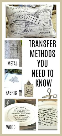 a collage of photos with words and pictures on them that say, transfer method you need to know