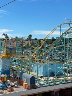 the roller coaster at six flags amusement park