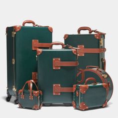 View Our Vintage Luggage Collections - Steamline Luggage Green Luggage, Shifting Script, Object Reference, The Diplomat, Hard Shell Luggage, Academia Clothes